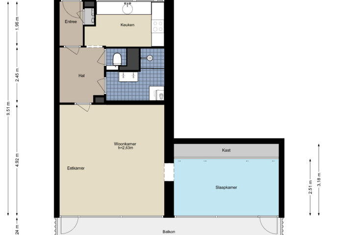 Plattegrond – Rembrandtweg 509, Amstelveen