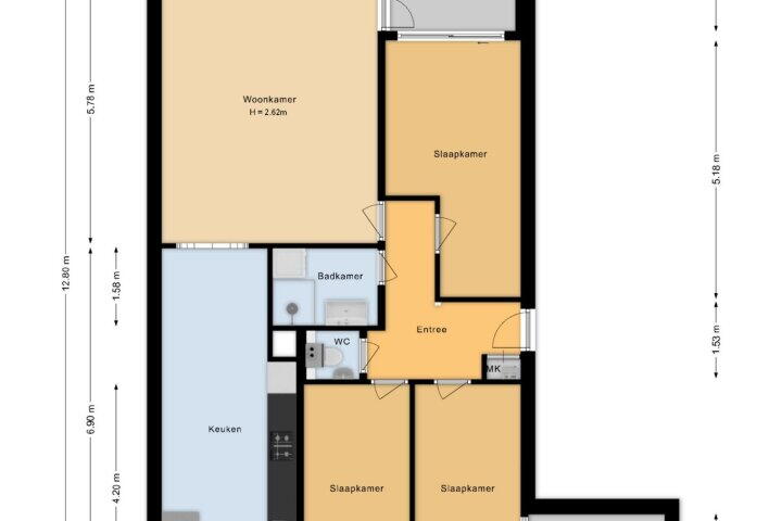 Plattegrond – Renkumhof 48, Amsterdam