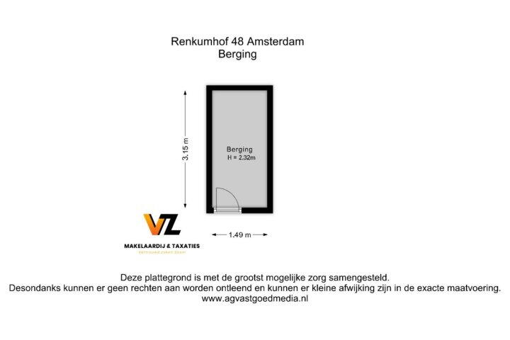 Plattegrond – Renkumhof 48, Amsterdam