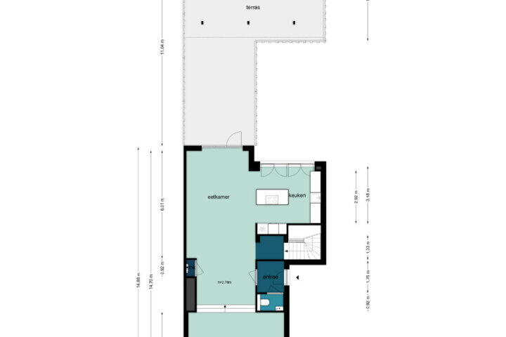 Plattegrond – Revaleiland 406, Amsterdam