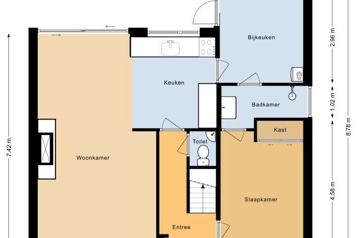 Plattegrond – Ribeslaan 7, Heerhugowaard