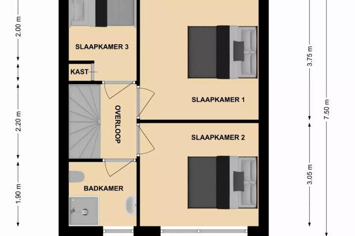 Plattegrond – Ridderstraat 3, Landgraaf