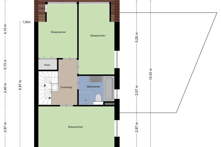 Plattegrond – Rietdekker 45, Wijchen