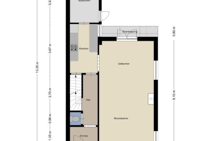 Plattegrond – Rijneveld 18, Boskoop
