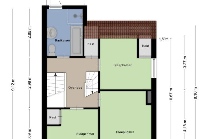 Plattegrond – Rijneveld 18, Boskoop