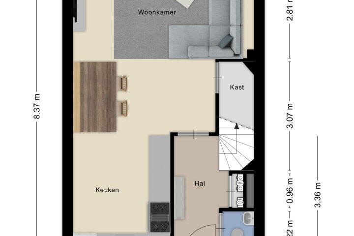 Plattegrond – Rijtuigweg 30 A, Bergen op Zoom
