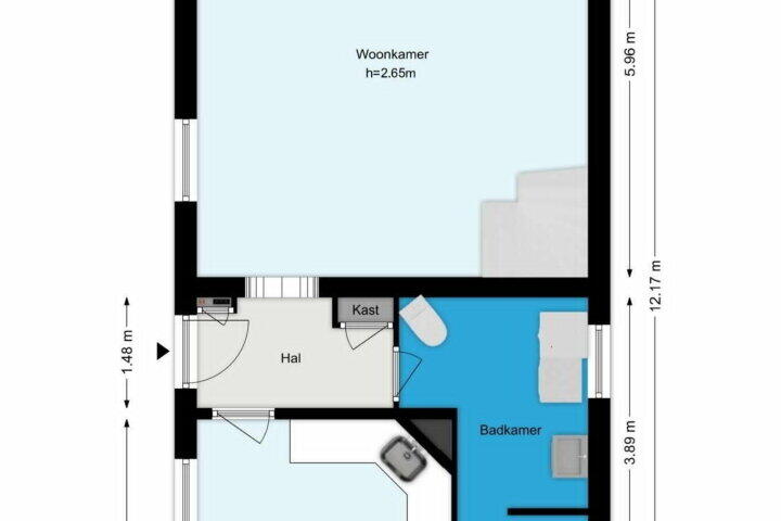 Plattegrond – Rivierdijk 81, Hardinxveld-Giessendam