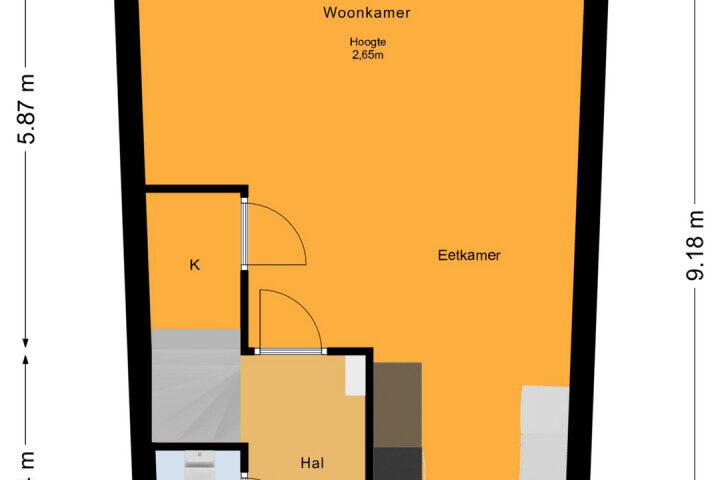 Plattegrond – Roald Amundsenstraat 106, Almere