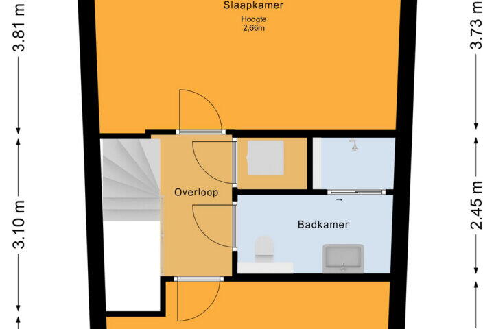 Plattegrond – Roald Amundsenstraat 106, Almere