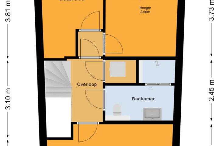 Plattegrond – Roald Amundsenstraat 106, Almere
