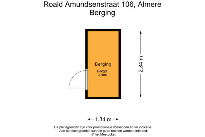 Plattegrond – Roald Amundsenstraat 106, Almere