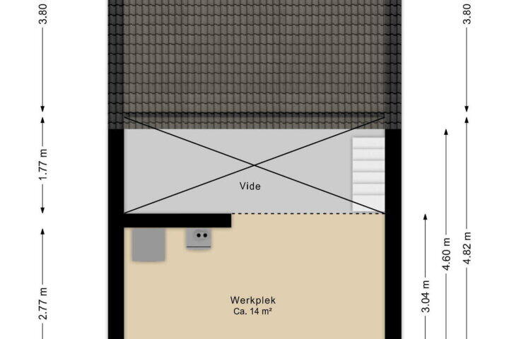 Plattegrond – Robijnstoep 45, Assen