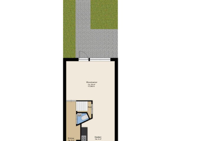 Plattegrond – Robijnstoep 45, Assen