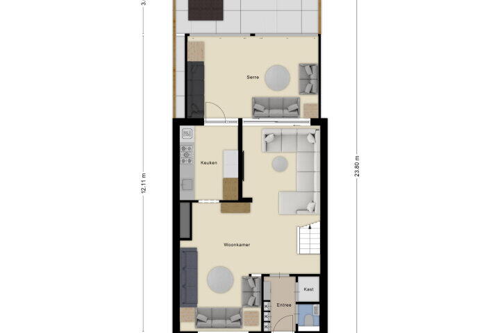 Plattegrond – Rodenbachlaan 2, Roosendaal