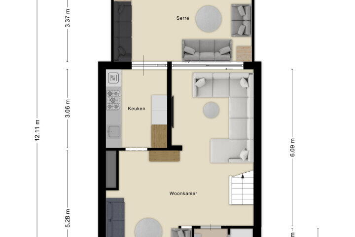 Plattegrond – Rodenbachlaan 2, Roosendaal