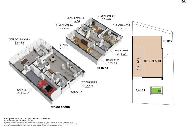 Plattegrond – Röntgenstraat 12, Maastricht