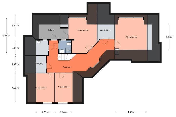 Plattegrond – Roomsterweg 9, Leek