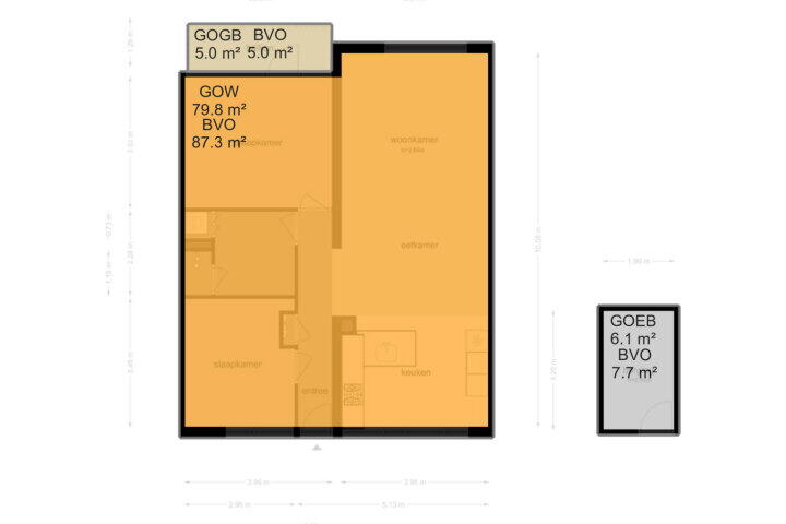 Plattegrond – Rooswijck 92, Amsterdam