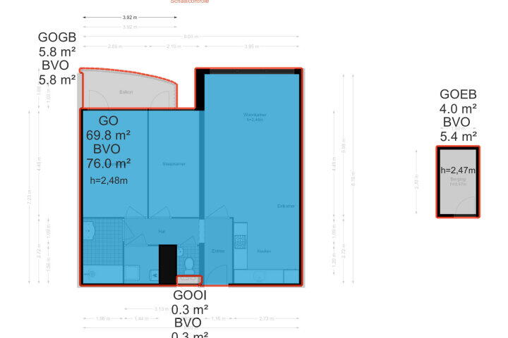 Plattegrond – Rosa Spierlaan 206, Amstelveen