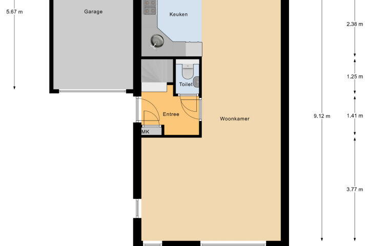 Plattegrond – Rosenburglaan 263, Vlissingen