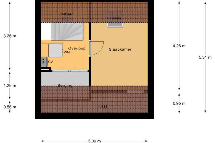 Plattegrond – Rosenburglaan 263, Vlissingen