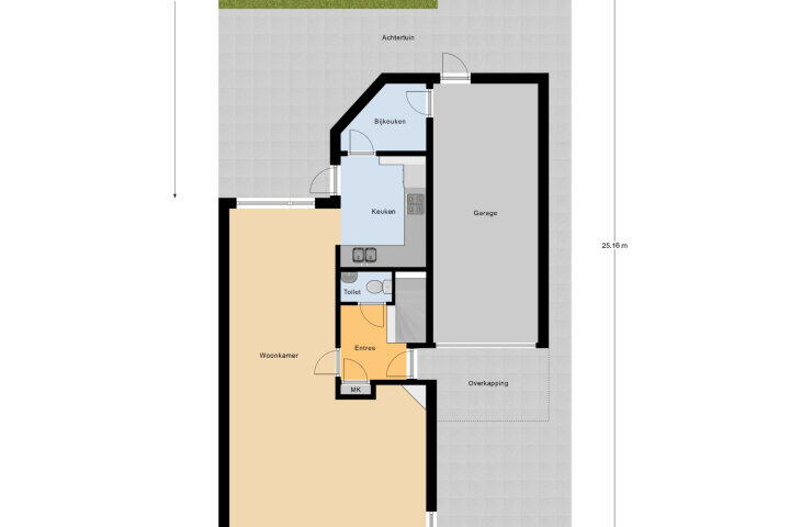 Plattegrond – Rosenburglaan 287, Vlissingen