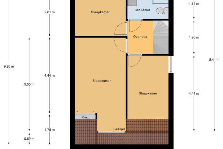 Plattegrond – Rosenburglaan 287, Vlissingen