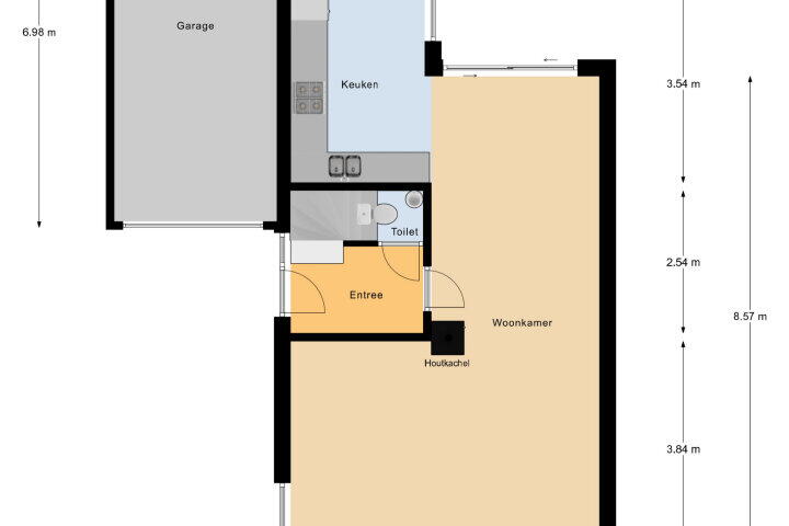 Plattegrond – Rosenburglaan 38, Vlissingen