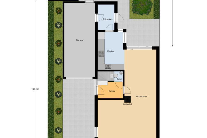 Plattegrond – Rosenburglaan 38, Vlissingen