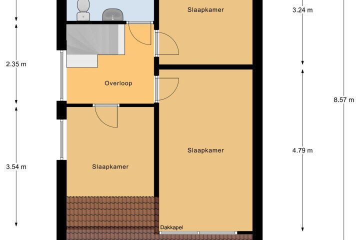 Plattegrond – Rosenburglaan 38, Vlissingen