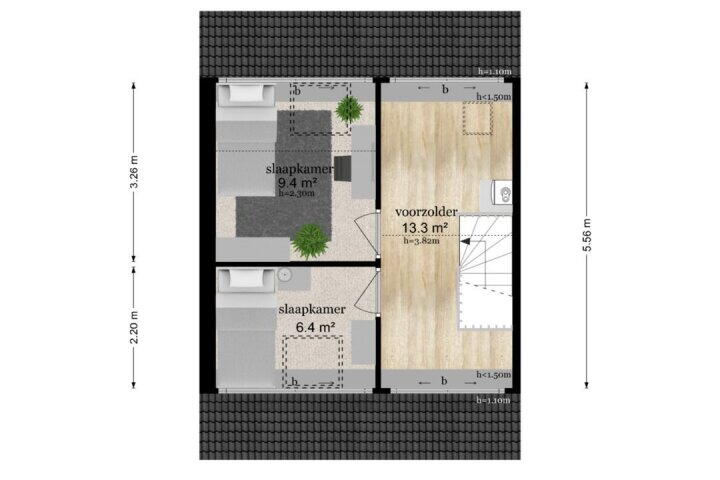 Plattegrond – Royenstein 14, Amerongen