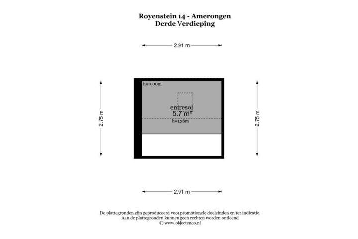 Plattegrond – Royenstein 14, Amerongen