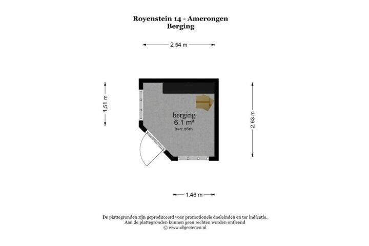 Plattegrond – Royenstein 14, Amerongen