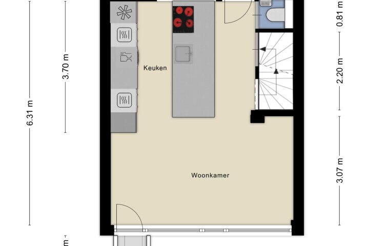 Plattegrond – Rozemarijnstraat 41, Eindhoven