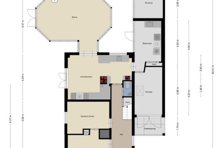 Plattegrond – Rozenlaan 1, Boskoop