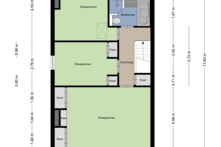 Plattegrond – Rozenlaan 1, Boskoop