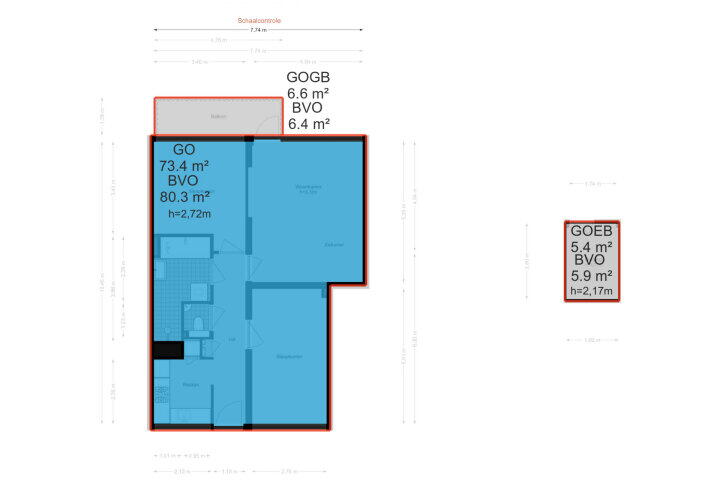 Plattegrond – Rozenoord 133, Amstelveen