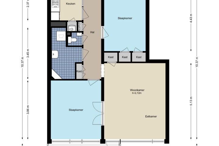 Plattegrond – Rozenoord 35, Amstelveen