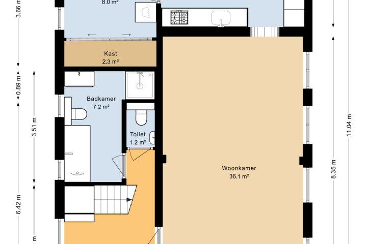 Plattegrond – Rozenstraat 31, Steenwijk