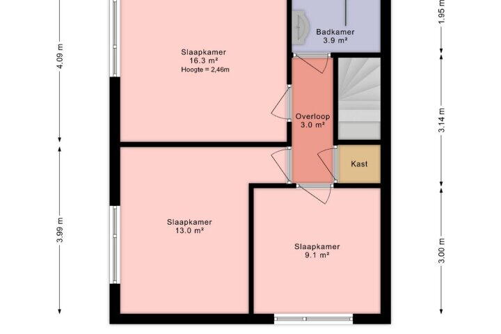 Plattegrond – Rozentuin 252, Voorburg