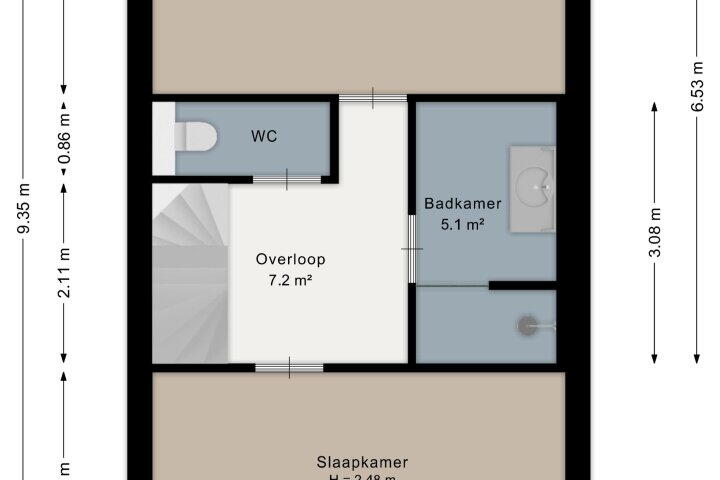 Plattegrond – Rudolf Nureyevstraat 111, Almere