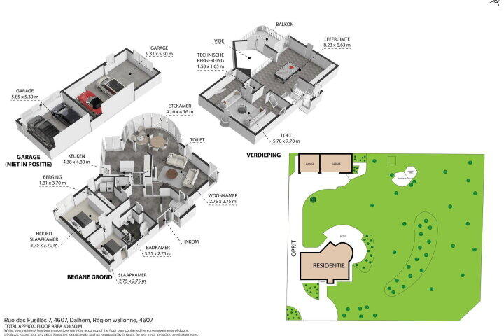Plattegrond – Rue des Fusillés 7, Berneau