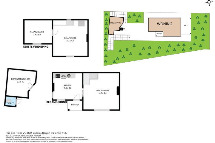 Plattegrond – Rue des Heids 21, Mery/esneux