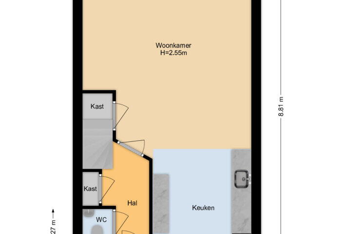 Plattegrond – Ruimtebaan 305, Zoetermeer