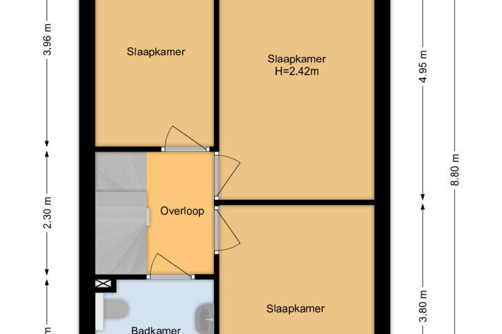 Plattegrond – Ruimtebaan 305, Zoetermeer