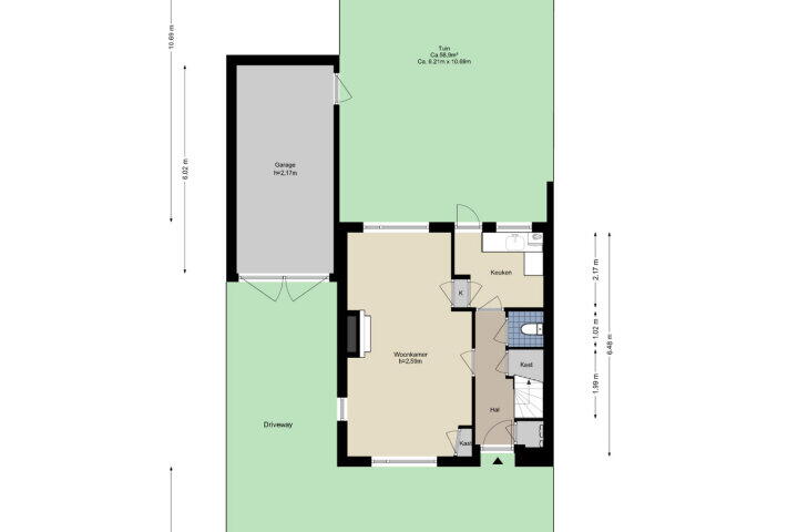 Plattegrond – Ruischenstein 9, Amstelveen