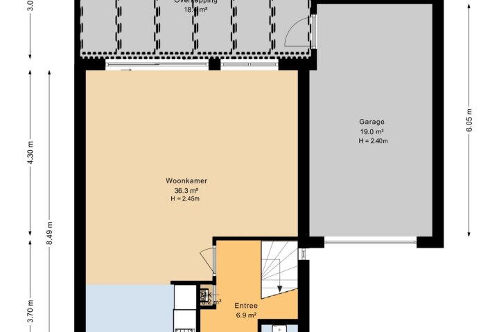Plattegrond – Ruischerwaard 110, Groningen