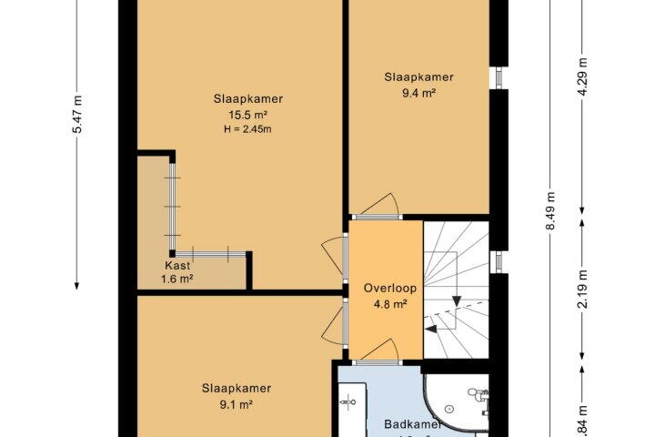 Plattegrond – Ruischerwaard 110, Groningen