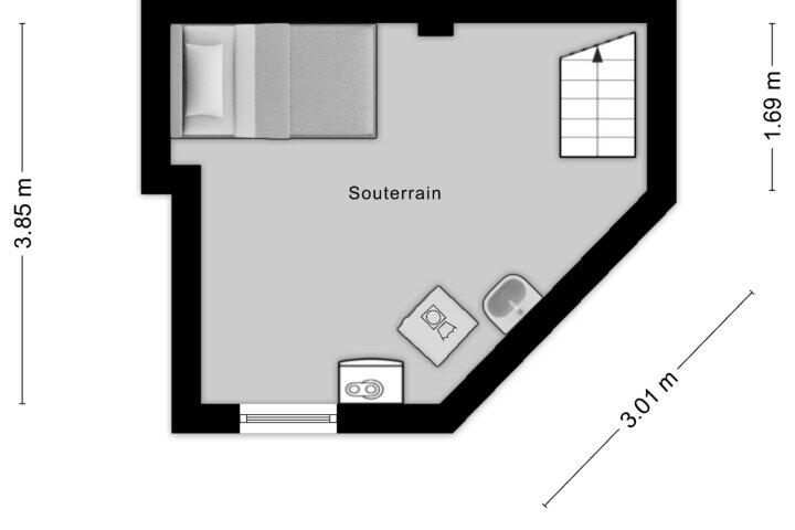 Plattegrond – Ruisdaelstraat 23 A, Nijmegen