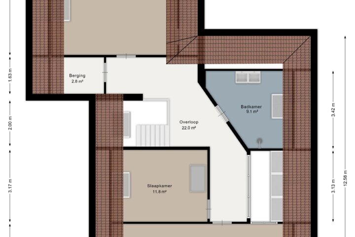 Plattegrond – Ruiterweg 8, Darp